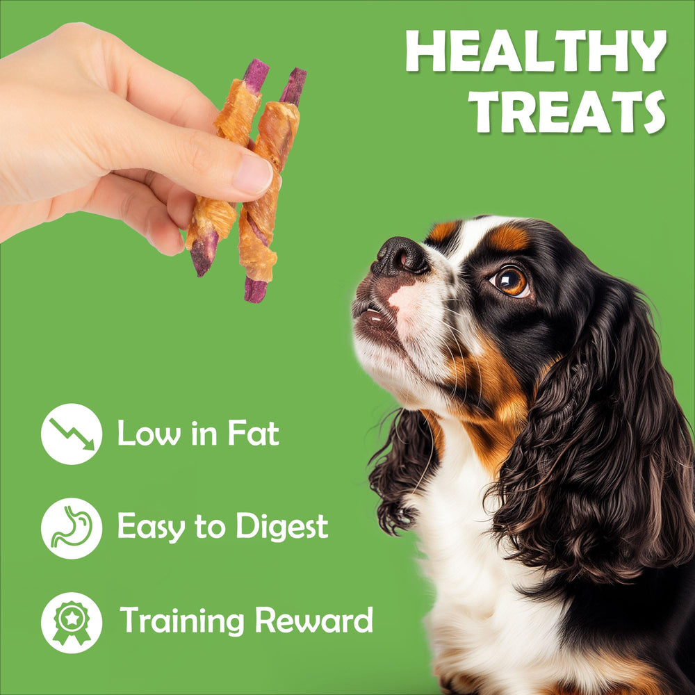 MON2SUN rawhide-free dog treats, small-dog bite-sized pieces for light chewers.