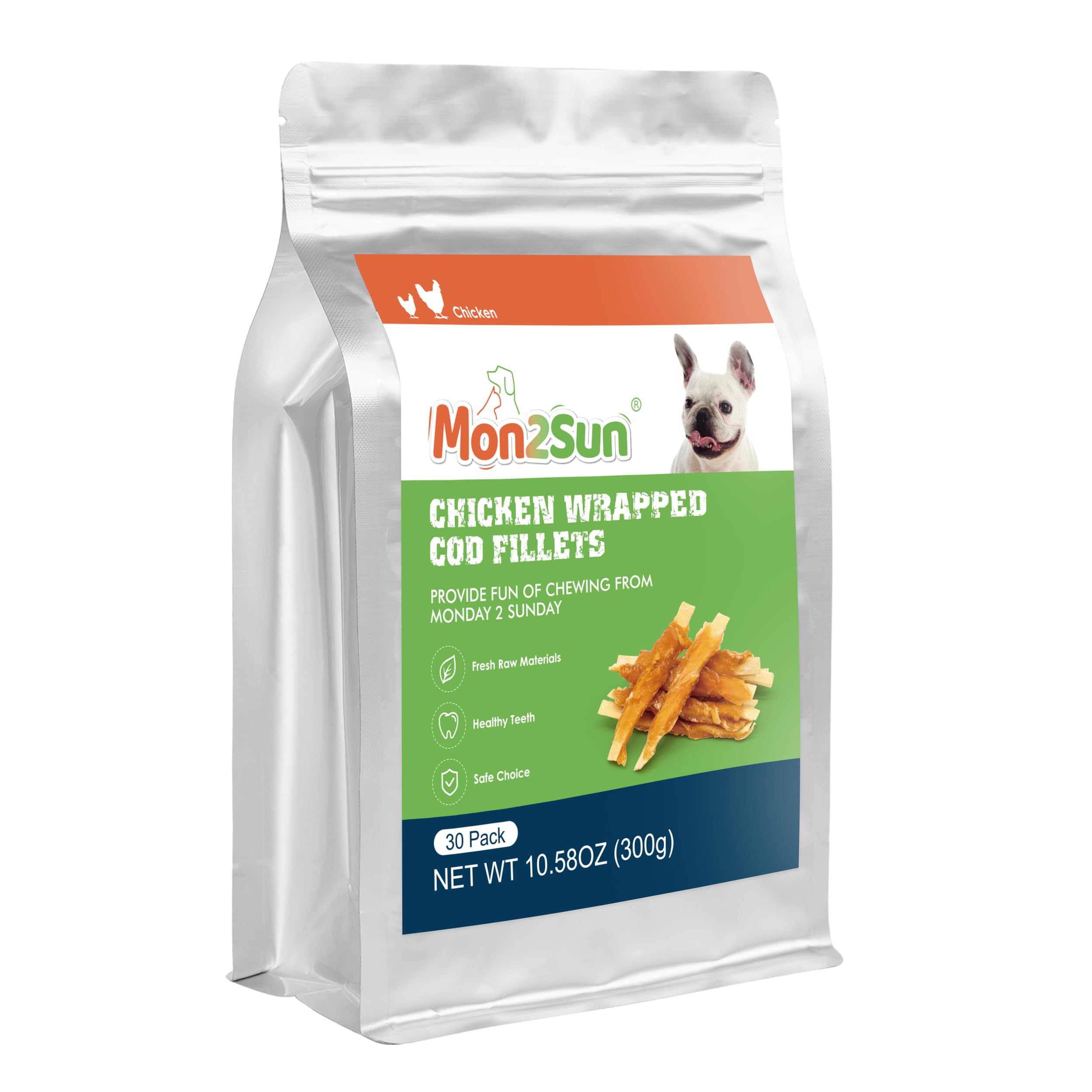 MON2SUN real chicken wrapped cod snack with lean protein