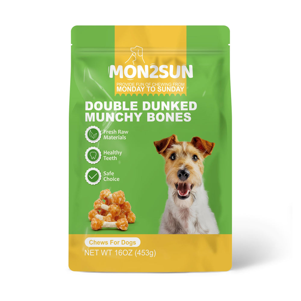 MON2SUN real chicken and rice ingredients emphasis for selective pet diets.