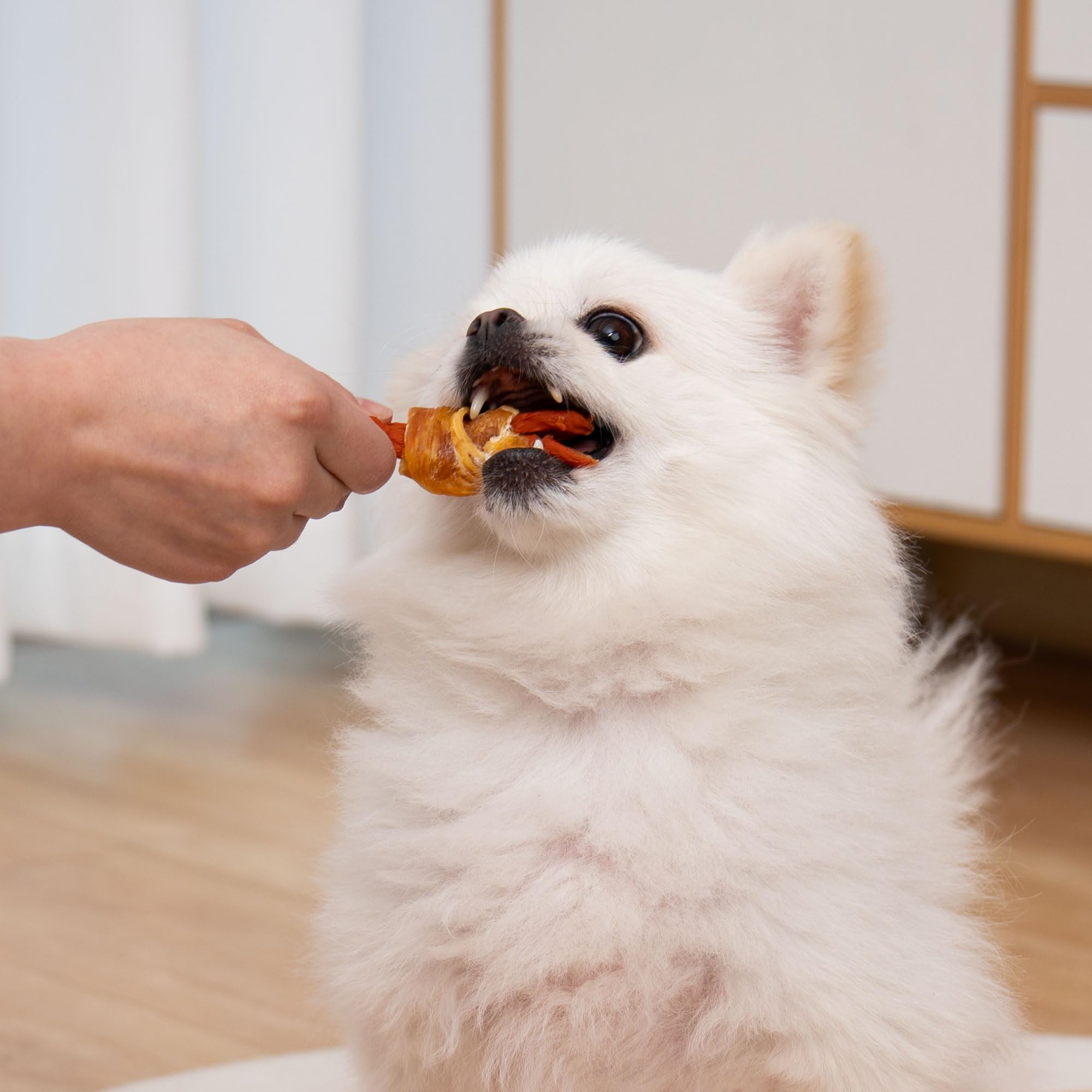 MON2SUN resealable pouch keeps treats fresh and odors controlled.