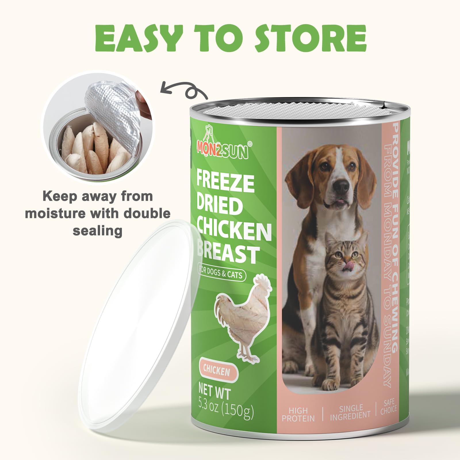 MON2SUN freeze-dried chicken breast treats ideal for training rewards