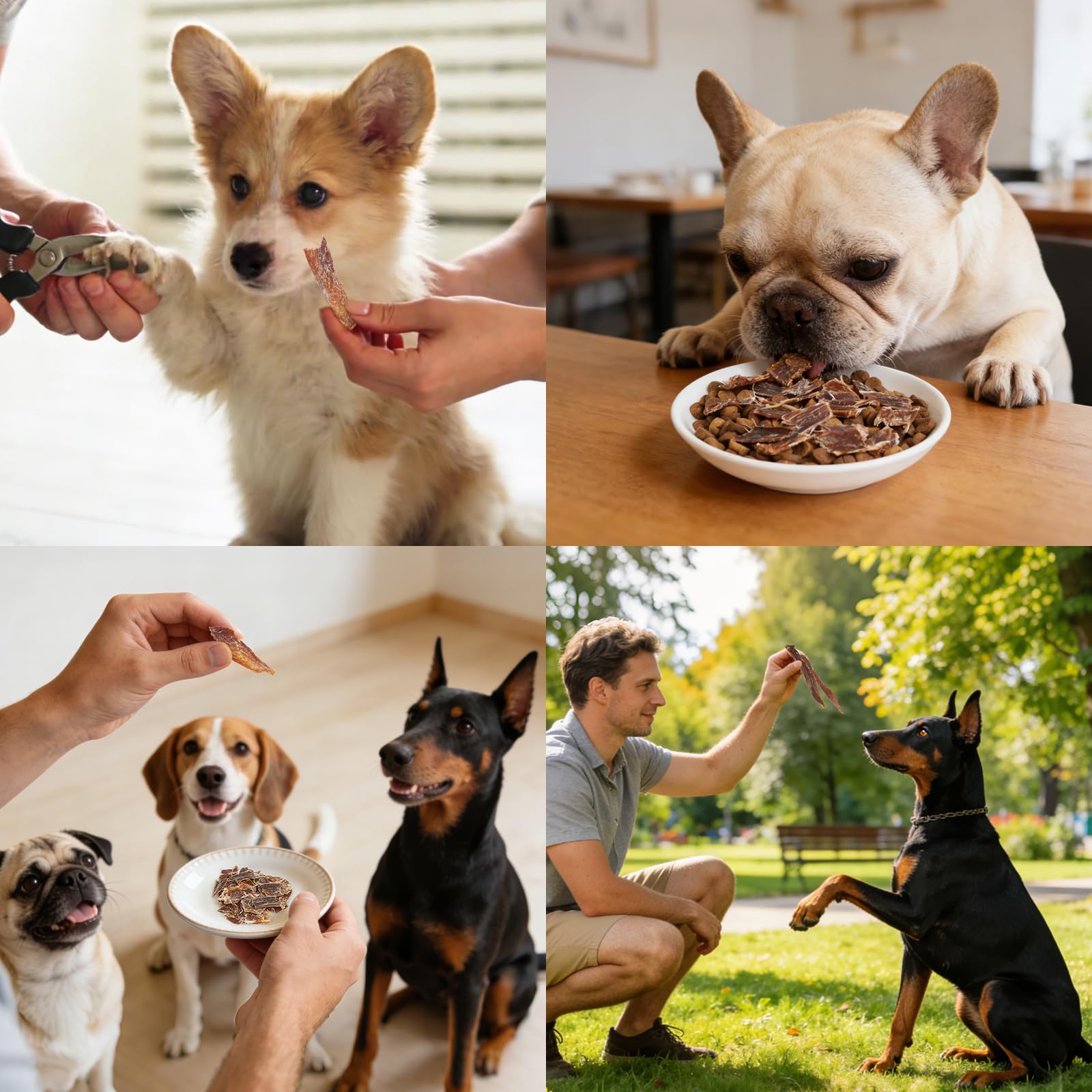 MON2SUN training-friendly jerky pieces that won't crumble.