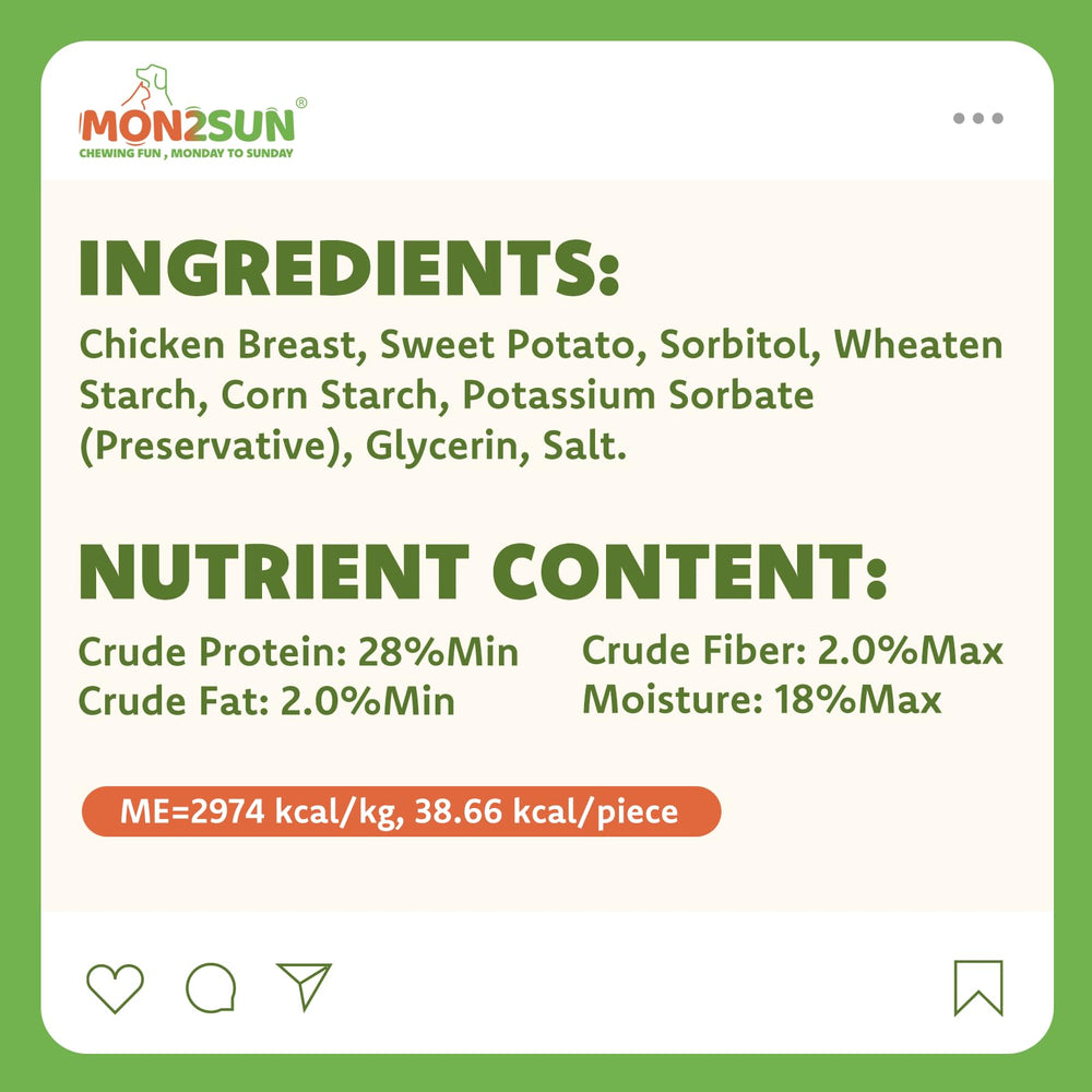 MON2SUN training-use friendly chews for rewards during walks.