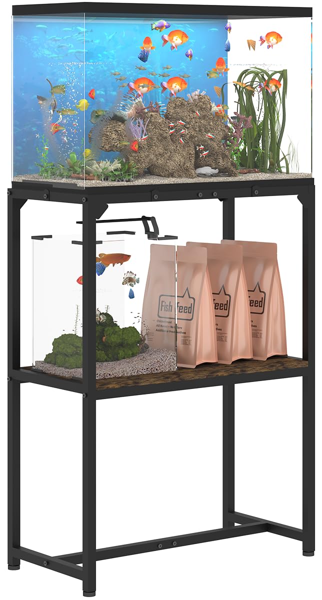 Mondazie 20-Gallon Tank Stand top view highlights sturdy cross-frame stability.
