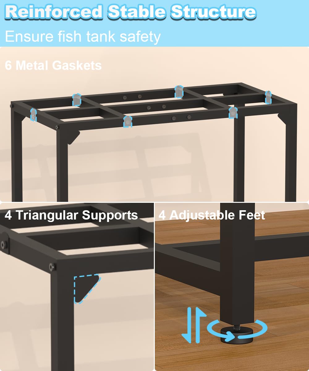 Mondazie stand shows reinforced corners for added stability under load.