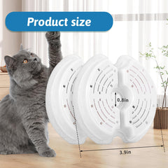 Monsin 67oz plastic cat fountain image illustrating compact design for smaller spaces.