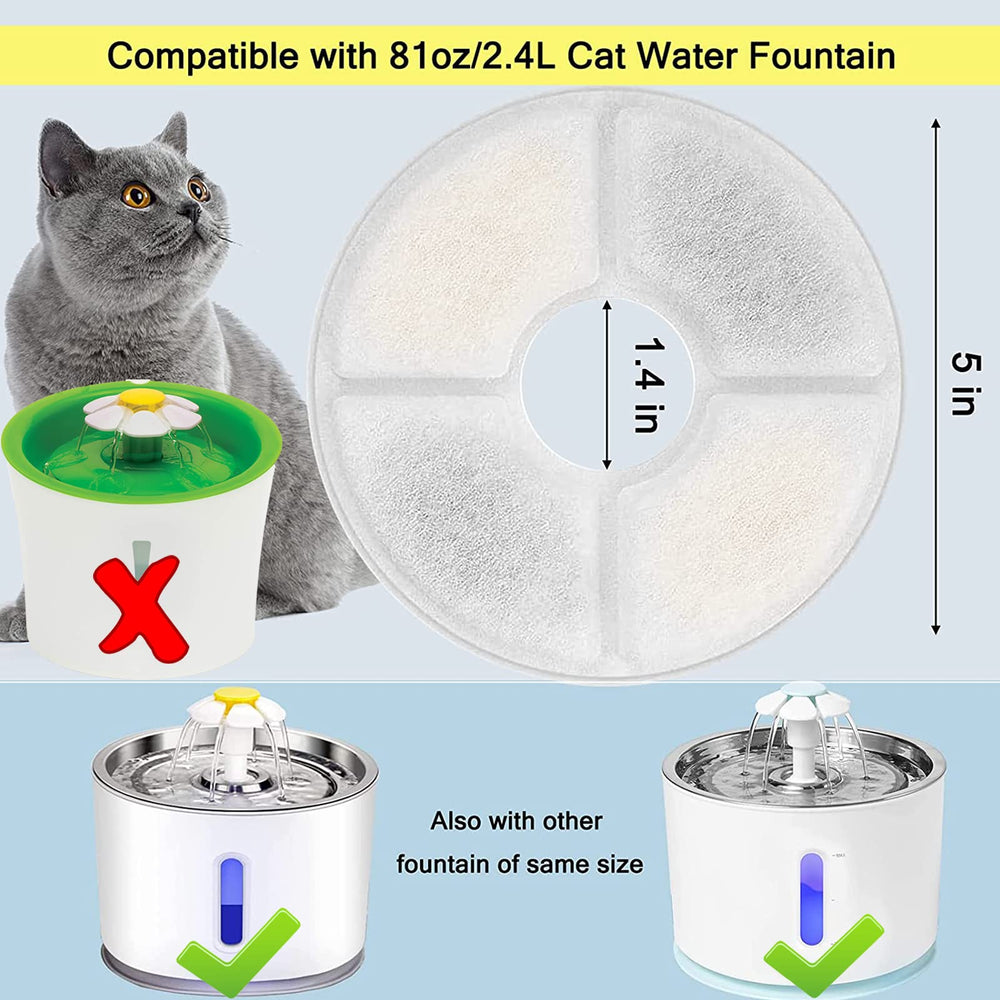 Monsin 81oz cat fountain filter fit ensures continuous hydration.