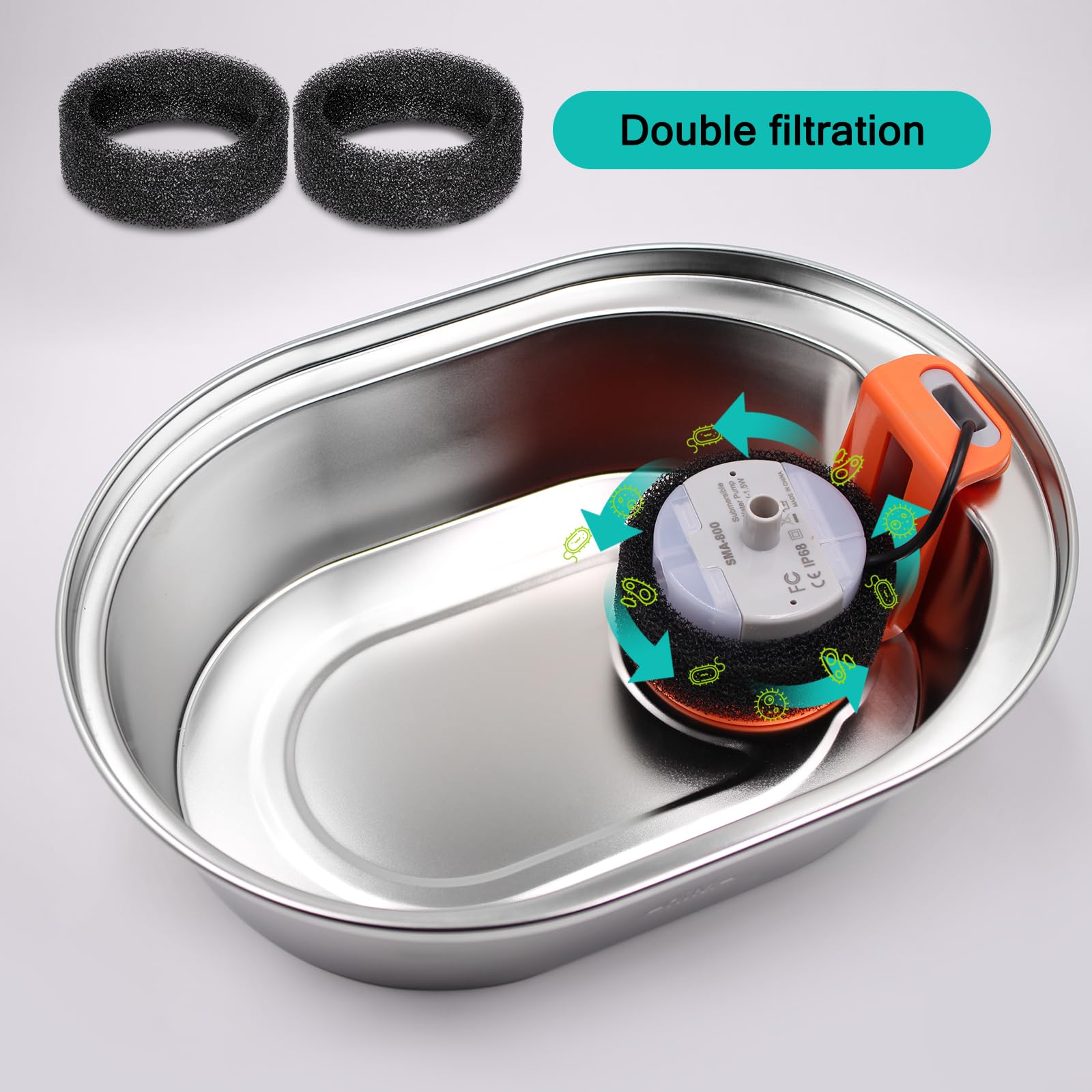 Monsin triple-filtration system diagram shows stages of filtration