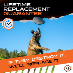 Monster K9 Aero Disc bite test showing resilience for aggressive chewers