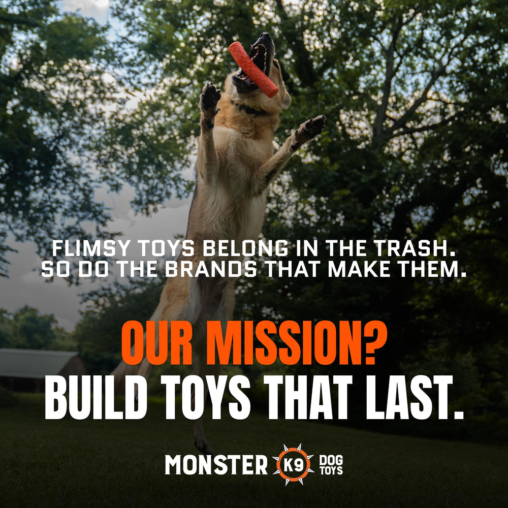 Monster K9 Indestructible Stick Dog Toy is dishwasher-safe for easy cleaning.