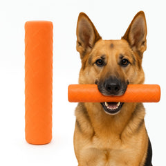 Monster K9 Indestructible Stick Dog Toy in USA-made natural rubber, ideal for tough chewers.