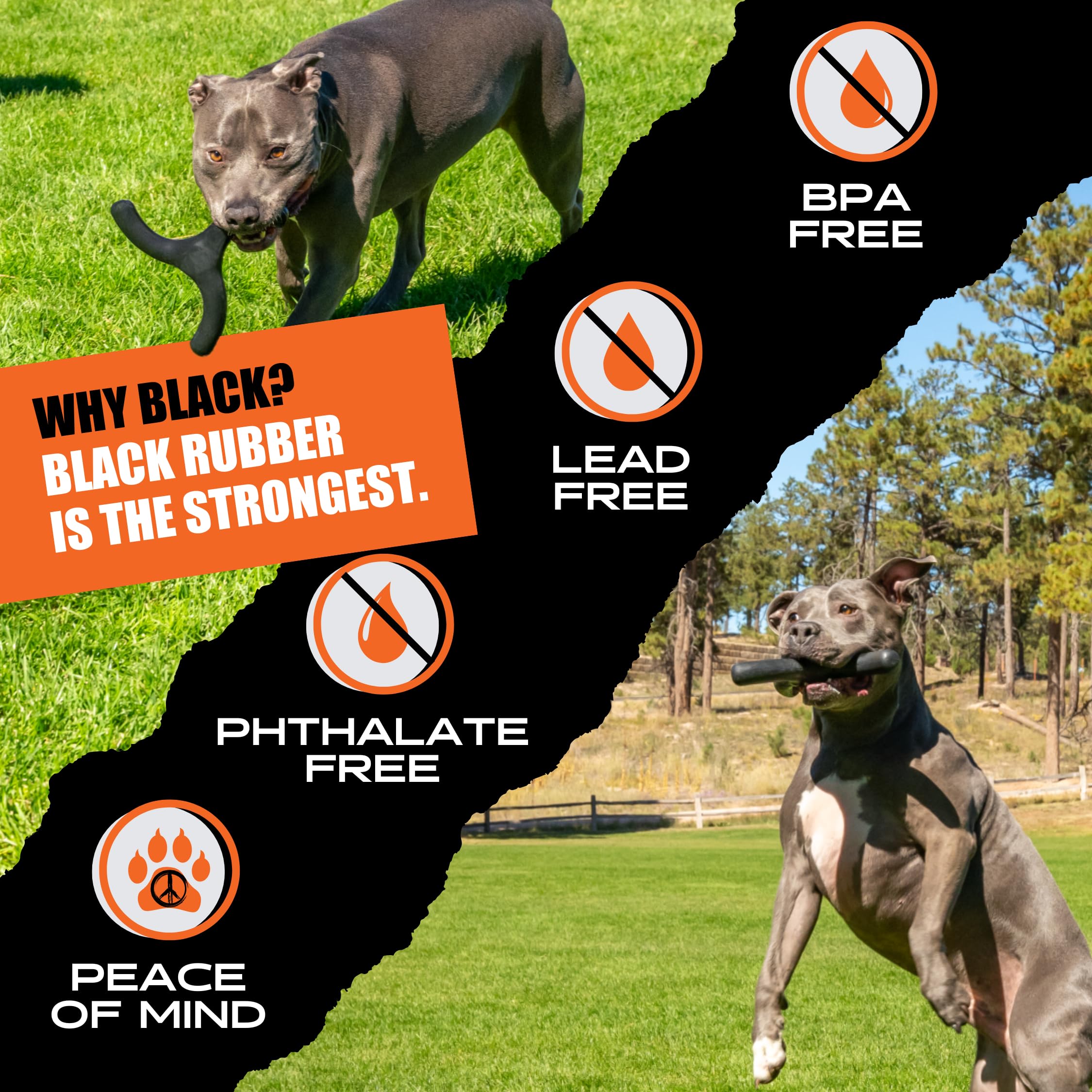 8-inch wide Monster K9 toy ideal for medium and large breeds during fetch.
