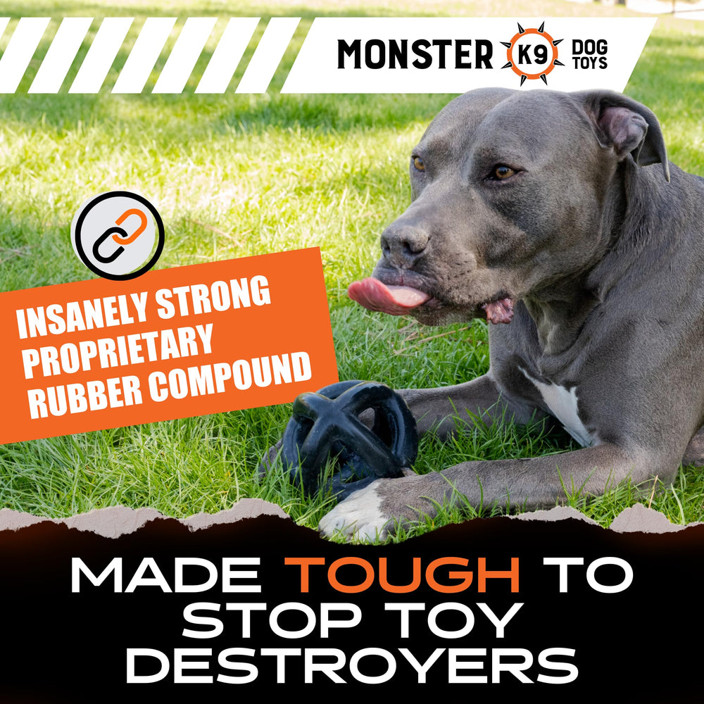 Monster K9 Ring Ball, 5.5-inch size suitable for medium to large dogs.