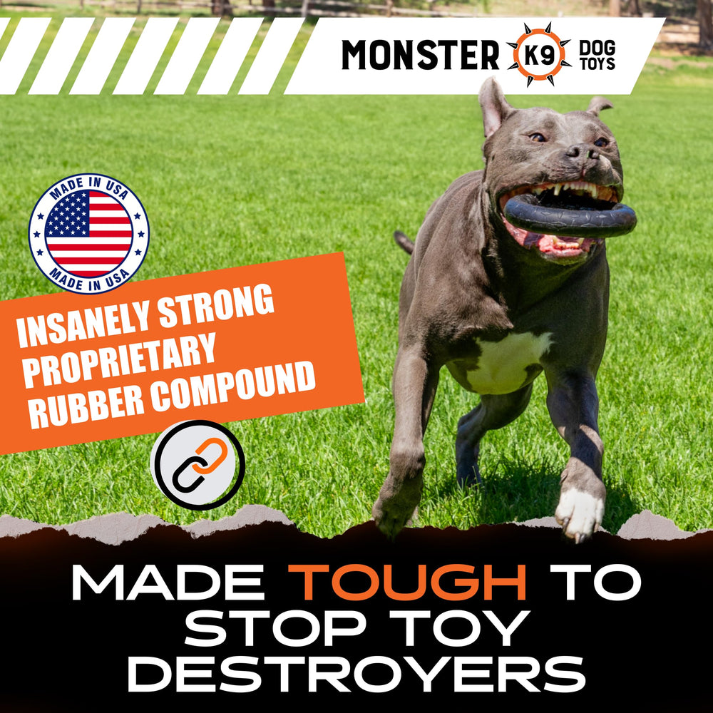 Monster K9 ring-core rubber close-up highlighting solid-core design