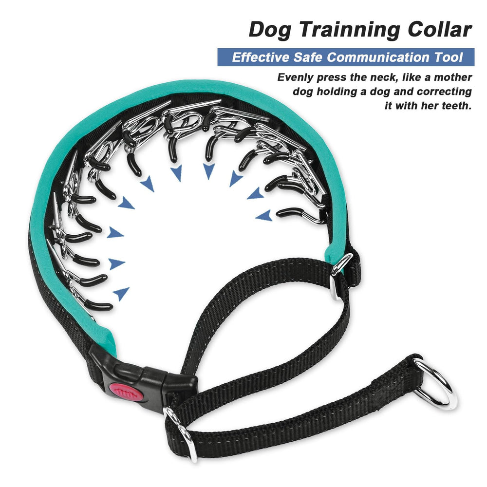 Monstoyo green no-pull collar fits multiple sizes for versatile training across breeds.