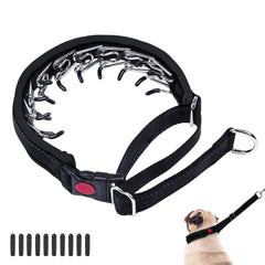 Monstoyo Martingale collar front view—rugged nylon for training control.