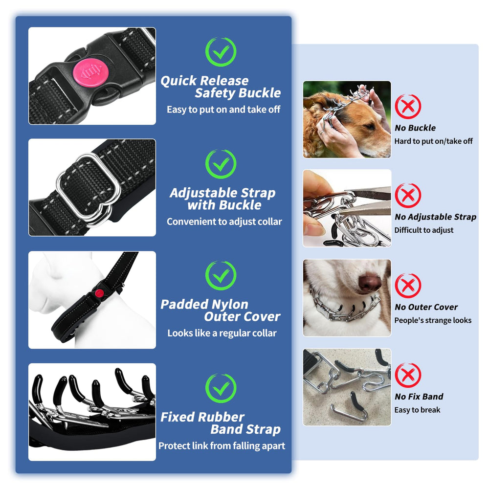 Monstoyo Martingale collar neoprene padding for comfortable longer sessions.