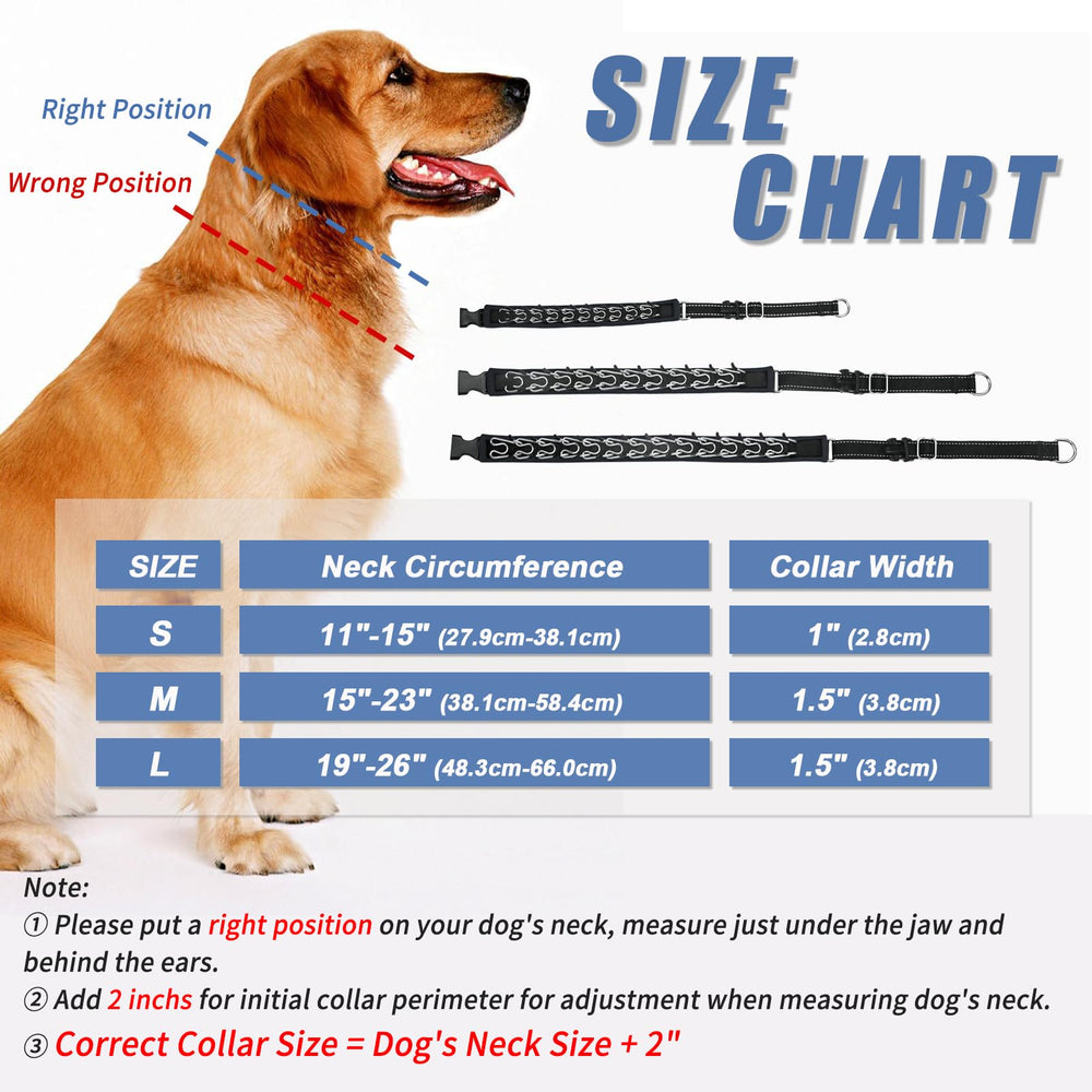 Monstoyo Martingale collar reflective strips for better night visibility.