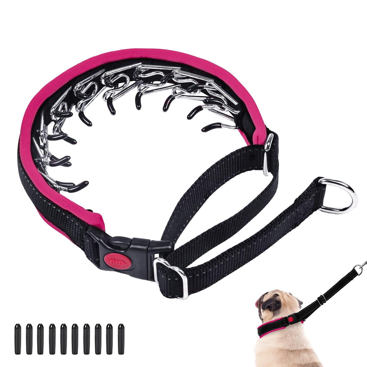 Monstoyo Martingale collar hero shot showing easier leash control.
