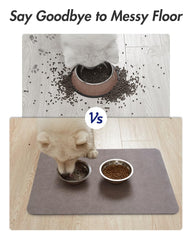 MontVoo anti-slip backing anchors the mat during meals.
