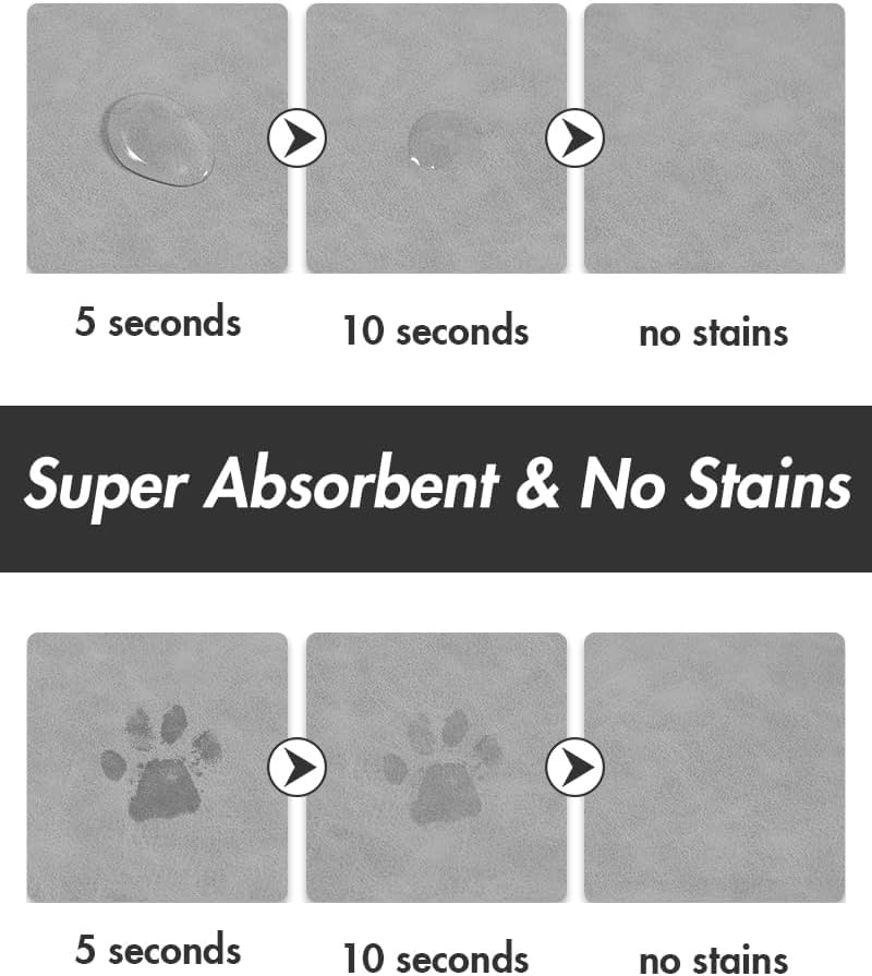 MontVoo dog feeding mat with anti-slip backing keeps bowls steady