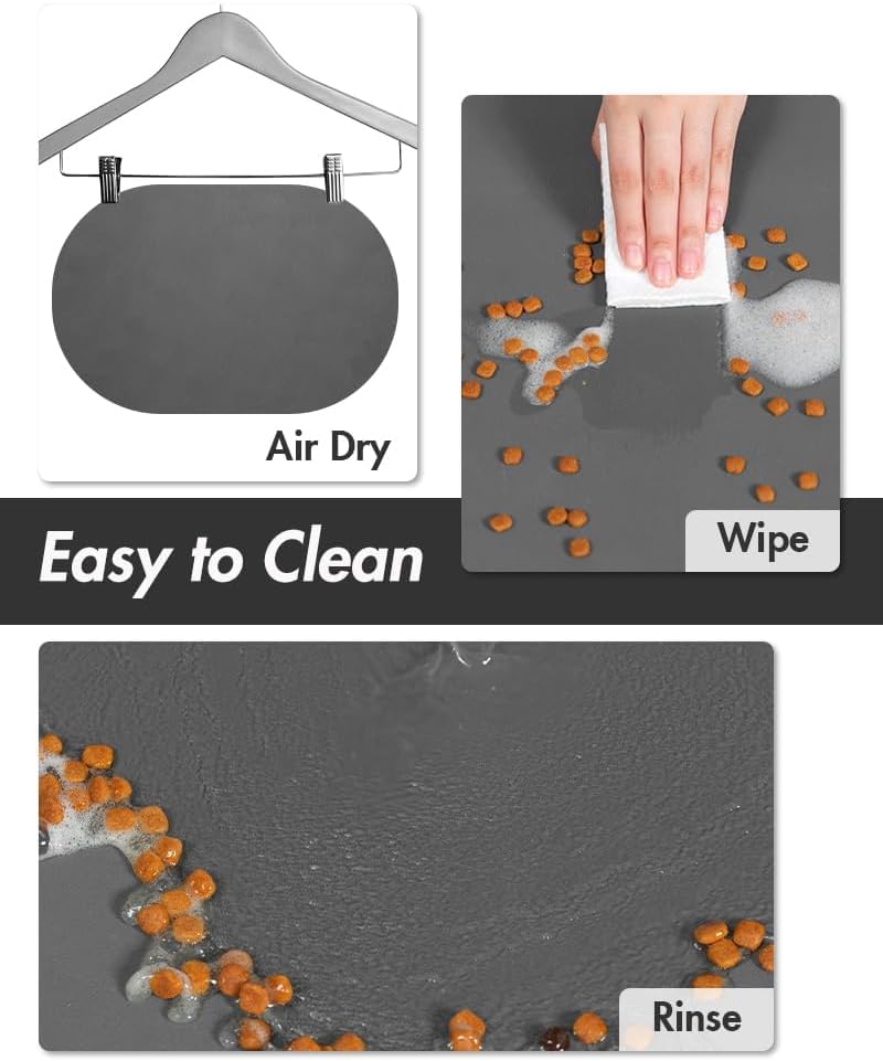 MontVoo durable dog-cat feeding mat withstands daily use and spills.