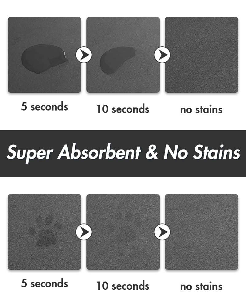 MontVoo quick-dry pet feeding mat allows fast surface drying after meals.
