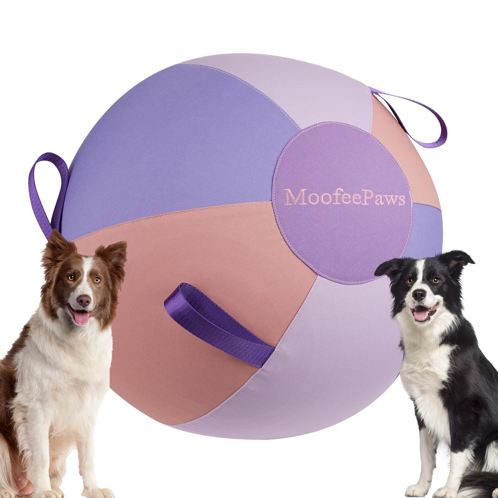 MoofeePaws Herding Ball 22in for active dogs promotes engaging herding play outdoors.