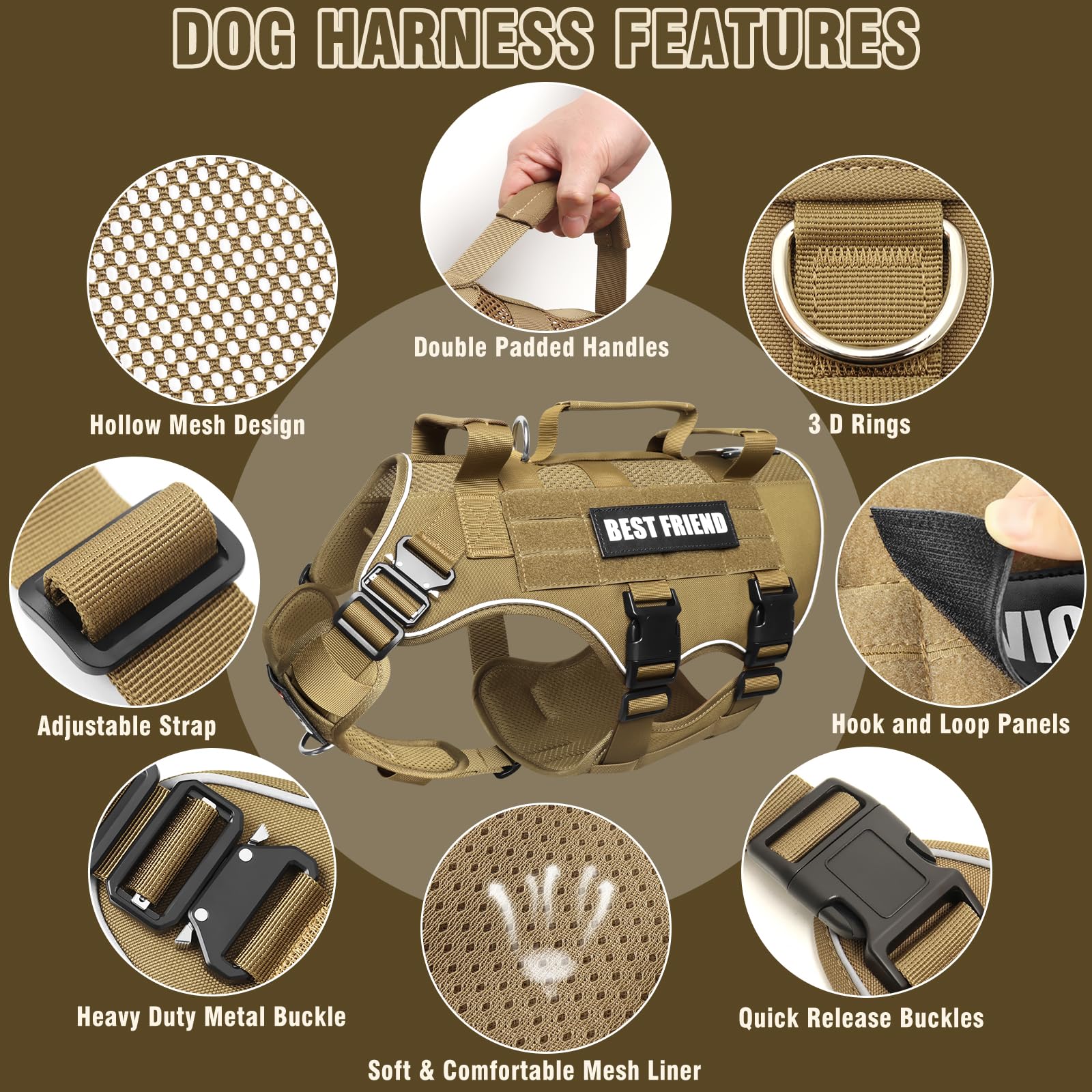 Durable 1000D nylon construction for active daily use