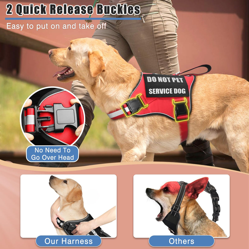 MOOGROU patches on vest showing service, training and emotional support messages