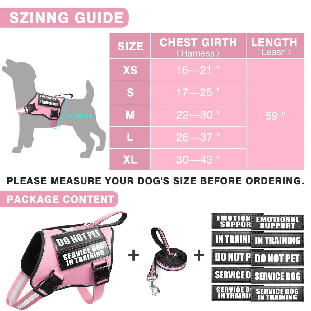MOOGROU easy walk leash pink L with dual padded handles for control