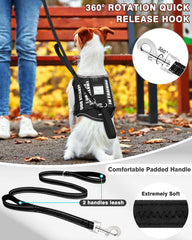 MOOGROU 5-ft leash with two soft padded handles for controlled training walks
