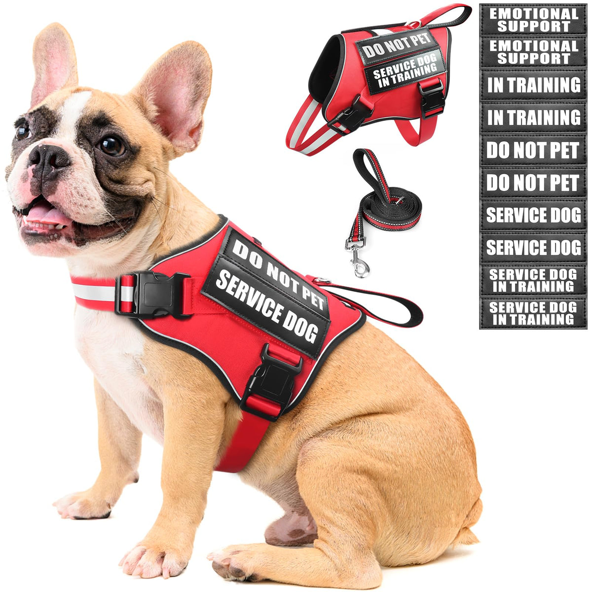 MOOGROU service dog vest with padded handle for comfortable training and control