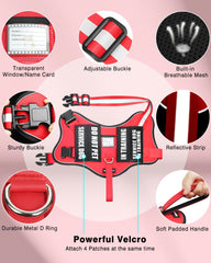 MOOGROU service dog vest patches display ten bright patches for signaling