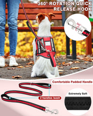 MOOGROU service dog vest side view with leash attachment for controlled training