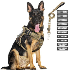 MOOGROU tactical harness in camo for large dogs, comfortable and secure.