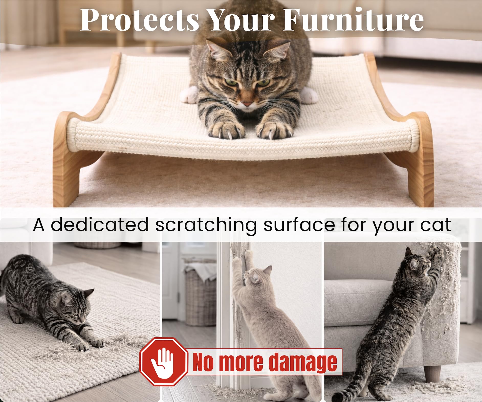 Mookie's Solid Wood Base image highlights stable construction for daily lounging.