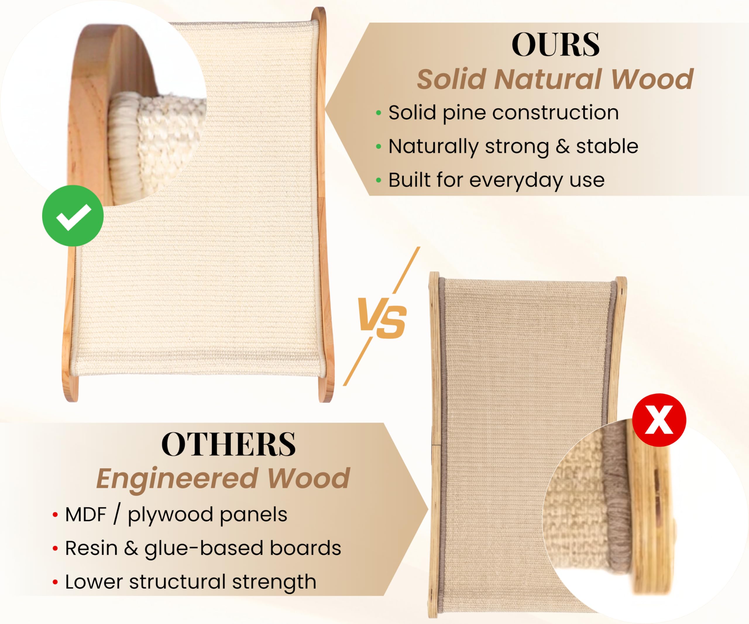 Mookie's Scratch Bed in Living Room demonstrates clean, furniture-friendly design.