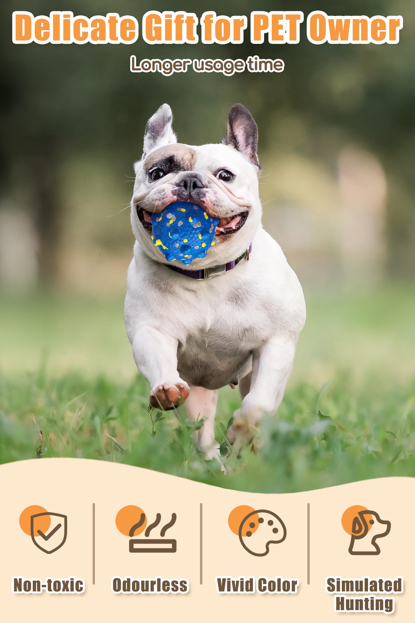 Moonorange eco-friendly etpu material stays durable for tough chewers.