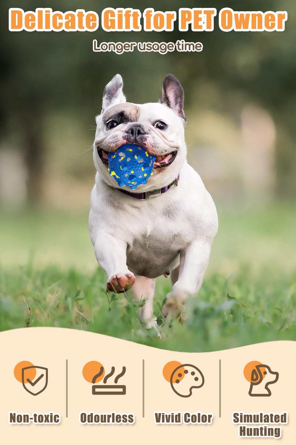 Moonorange eco-friendly etpu material stays durable for tough chewers.