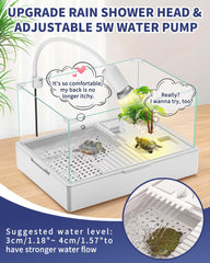 MoonOrange rain shower head upgrade improves water flow for turtles