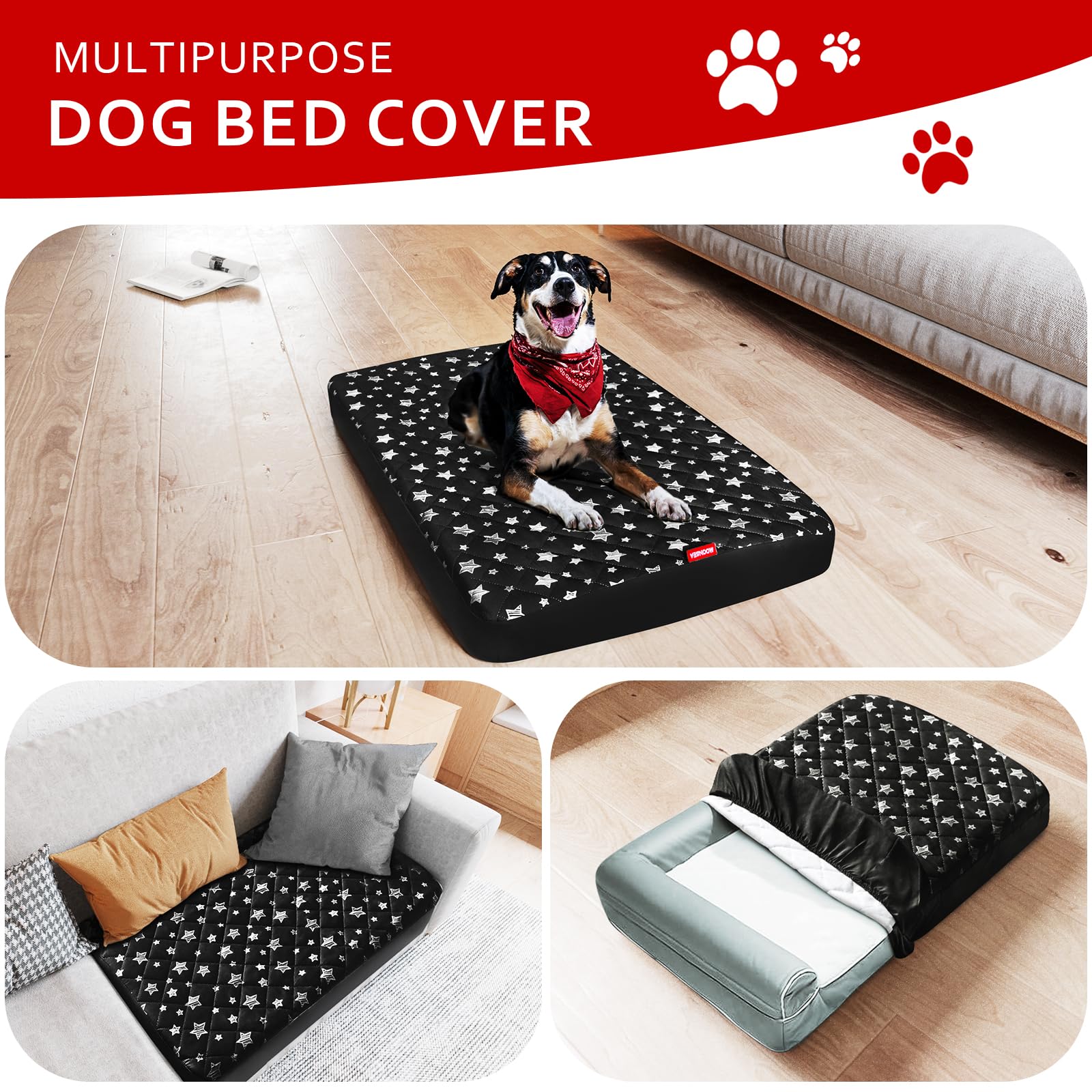 Moonsea 29x41 inch size fits most standard pet beds.
