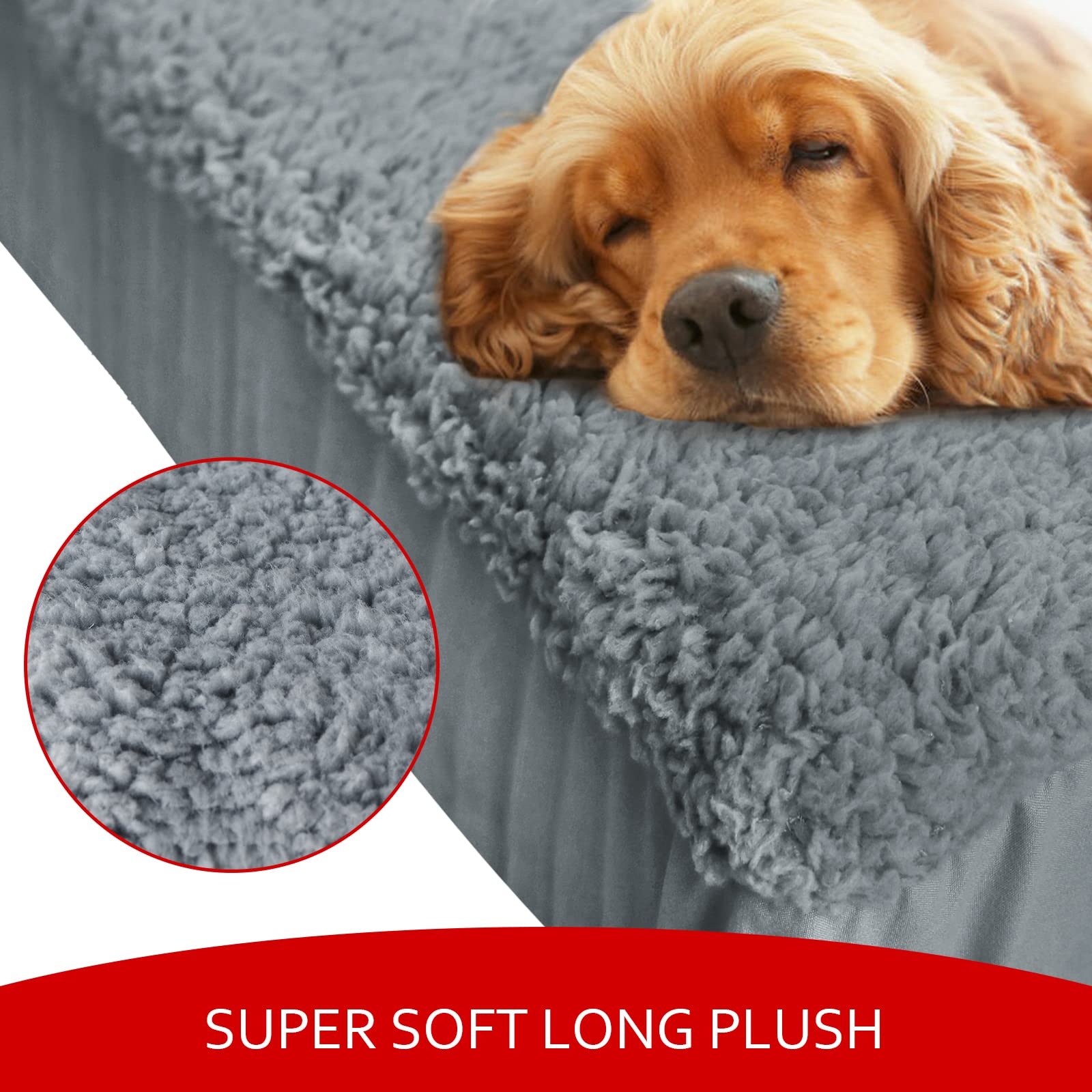 Moonsea dog bed cover with 3-layer design for added softness and leak resistance.
