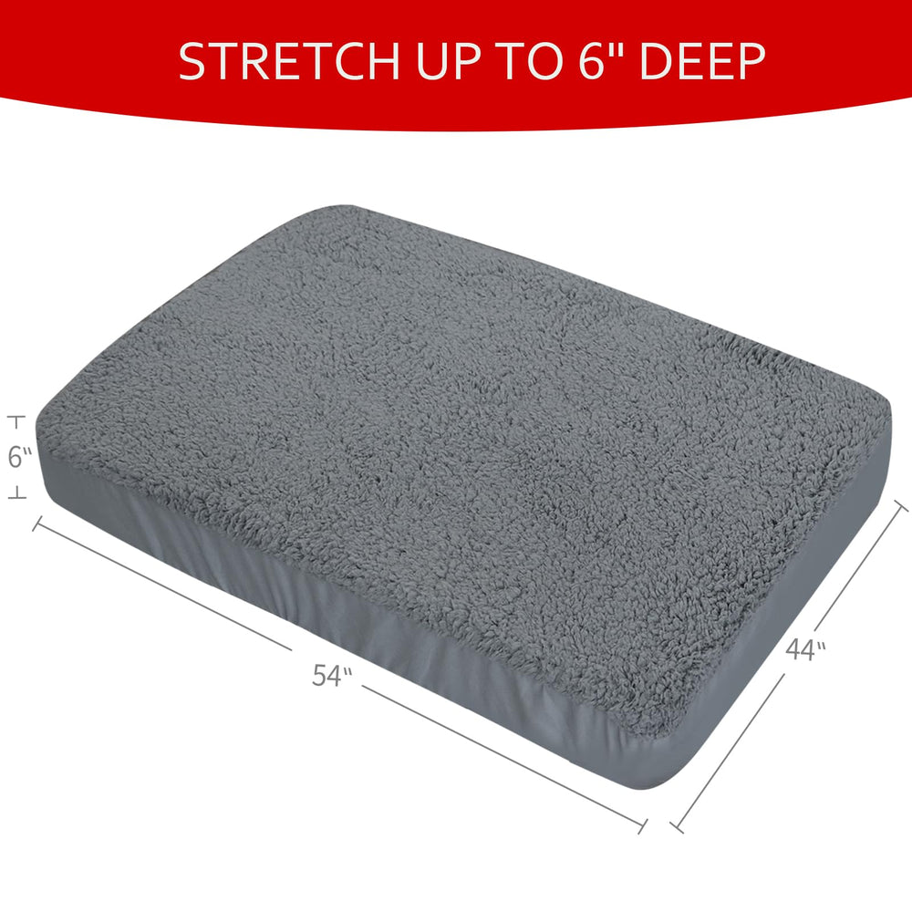 Moonsea grey cover adds a versatile, cozy look to any dog bed.