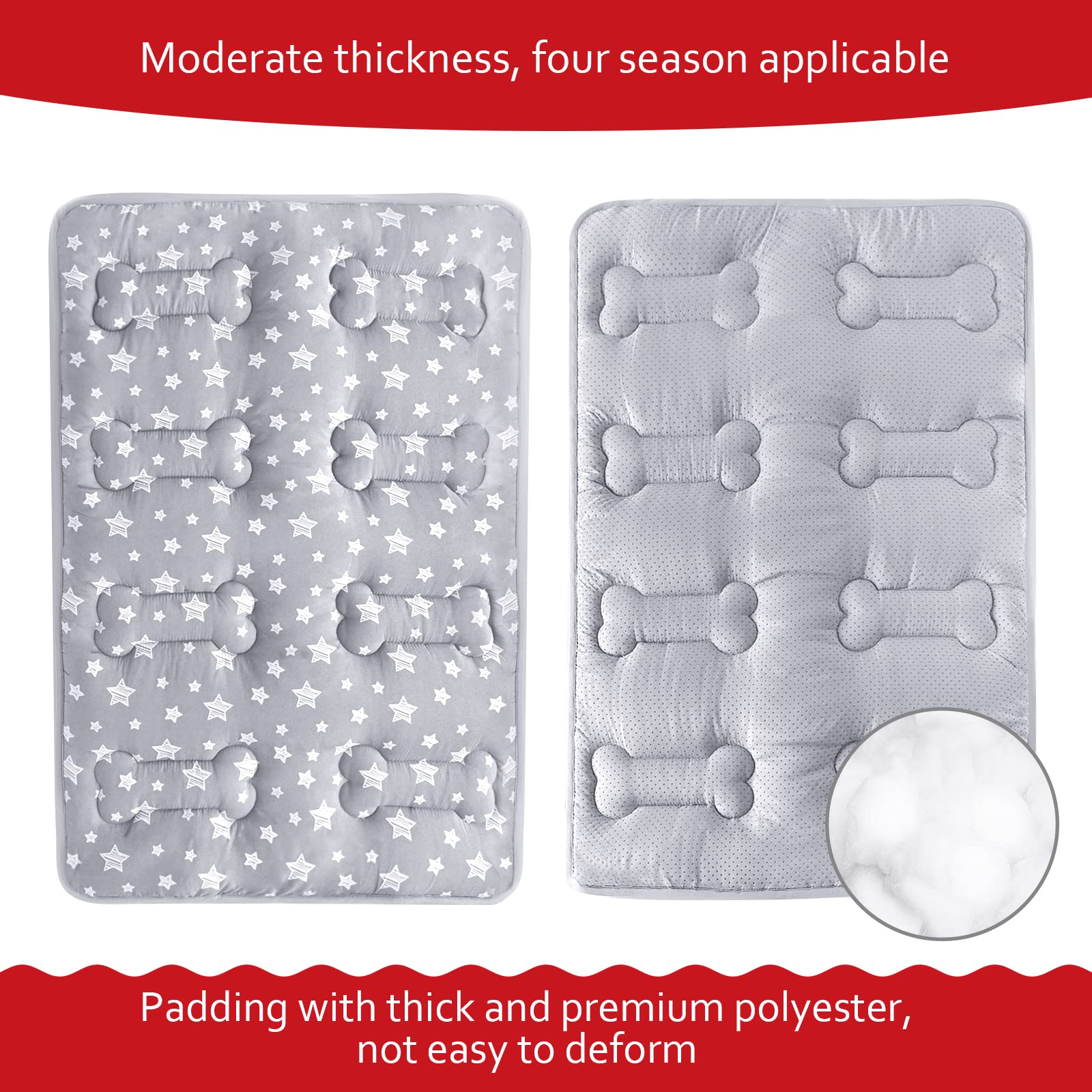 Moonsea dog bed mat is machine washable for easy fur cleanup