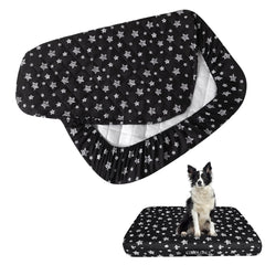 Moonsea waterproof dog bed cover with star print for 29x41 inch beds, protects from spills.