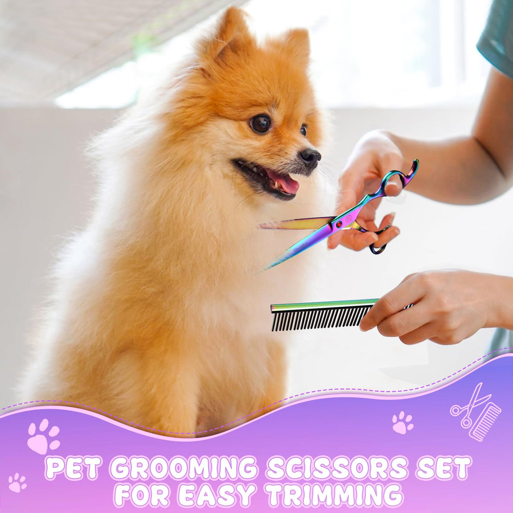 Moontay 7-inch thinning scissors for even fur thinning and natural look.