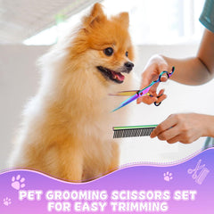Moontay 7-inch thinning scissors for even fur thinning and natural look.