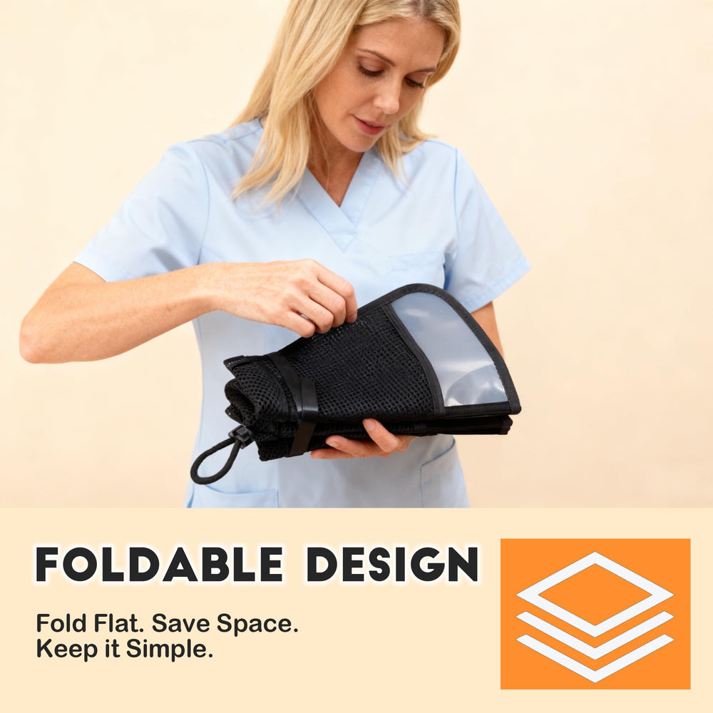 Collapsible design allows quick storage between uses.