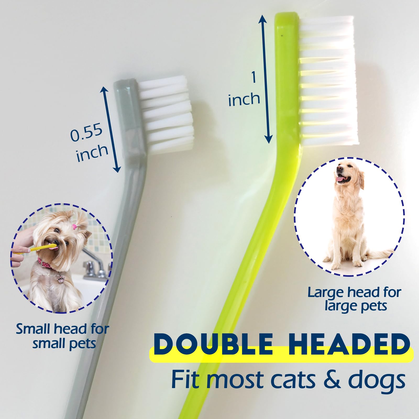 MoonyMars double-headed design fits different pet mouth sizes.